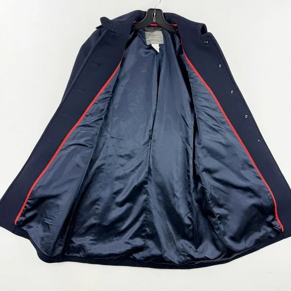 J.Crew Italian Double Cloth Wool Blend Car Coat Size‎ 2 Navy Blue Jacket Women - Picture 3 of 8
